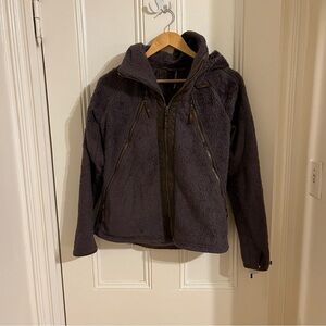 Kuhl EUC Cozy Brown Fleece Flight Jacket Brown Sz M